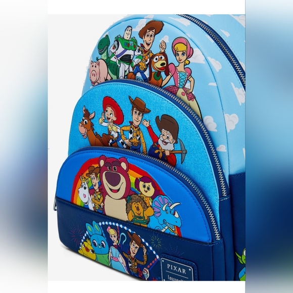 Loungefly Pixar Toy Story Movie Collab Triple Pocket Backpack 🎒 - Picture 3 of 6